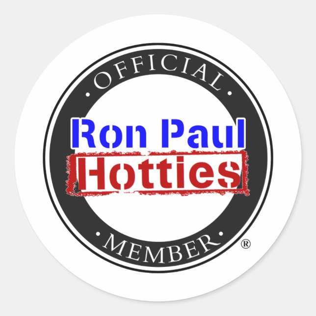 Ron Paul Hotties Gear Classic Round Sticker (Front)