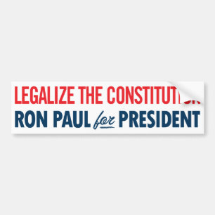 Ron Paul Legalize the Constitution  Bumper Sticker