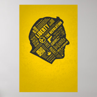 Ron Paul Libertarian Abstract Thought Poster