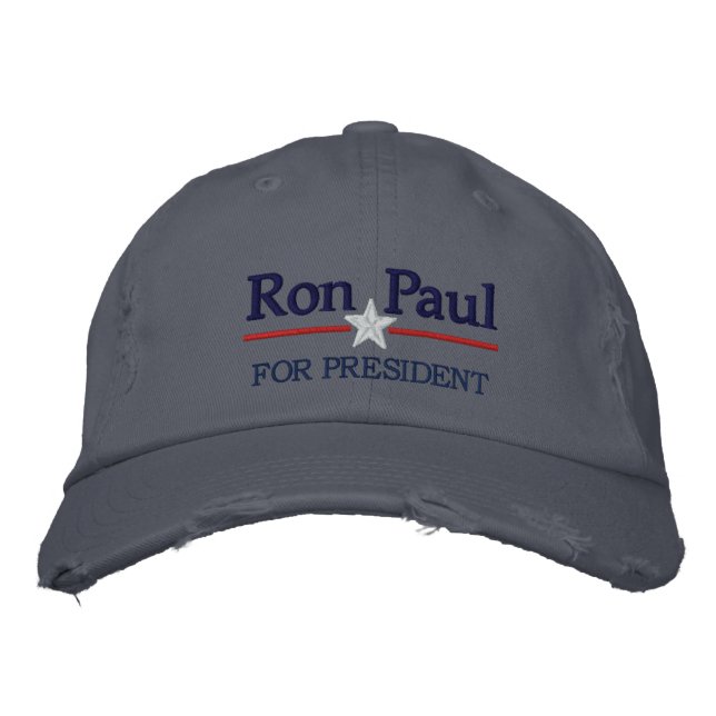 Ron Paul Personalized Text Embroidered Hat (Front)