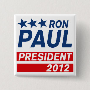 Ron Paul President 2012 Campaign Gear 2 Inch Square Button