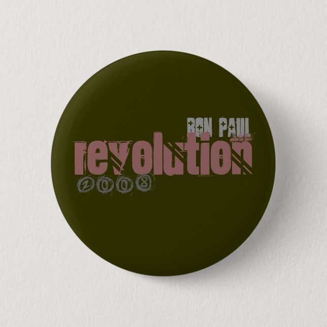 ron paul, revolution, 2008 2 inch round button (Front)