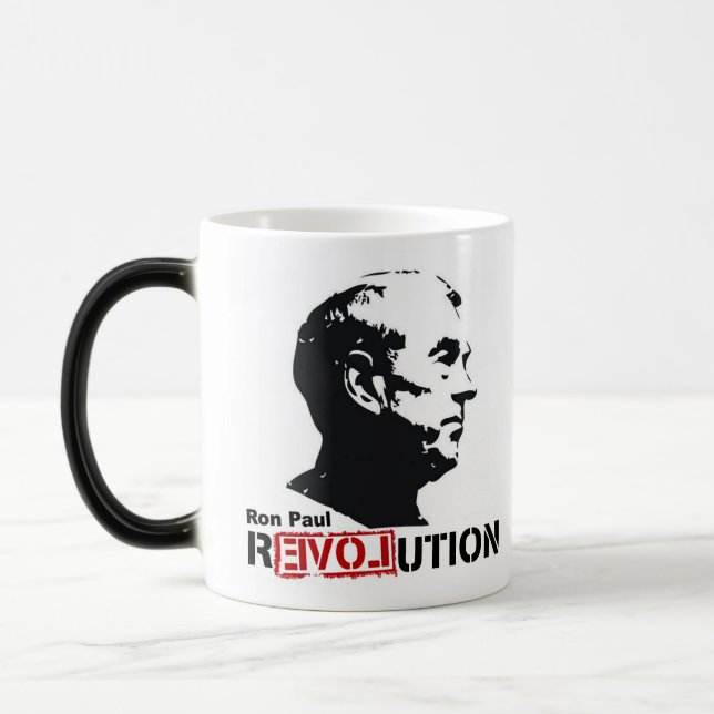 Ron Paul Revolution Coffee/Tea Cup/Mug Magic Mug (Left)