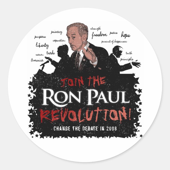 Ron Paul Revolution Large Sticker (Front)