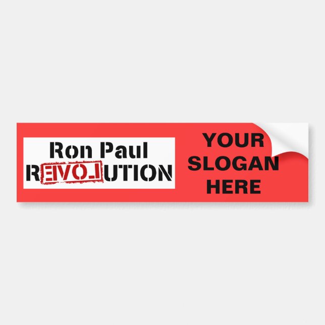 Ron Paul Revolution Logo Bumper Sticker (Front)
