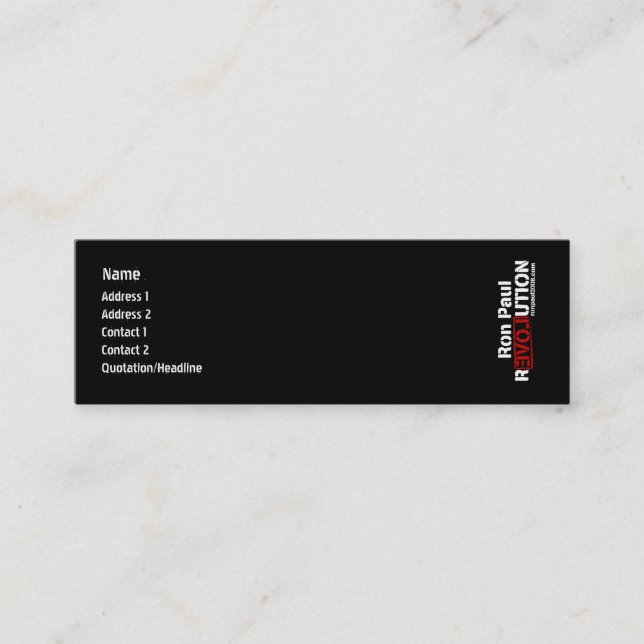 Ron Paul Revolution Profile Card (Front)