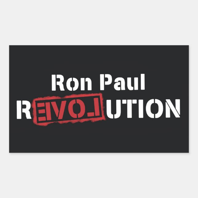 Ron Paul Revolution Sticker Large Square -4 pieces (Devant)