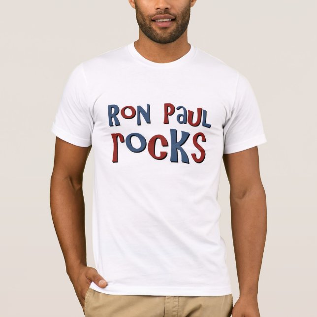 Ron Paul Rocks T-Shirt (Front)
