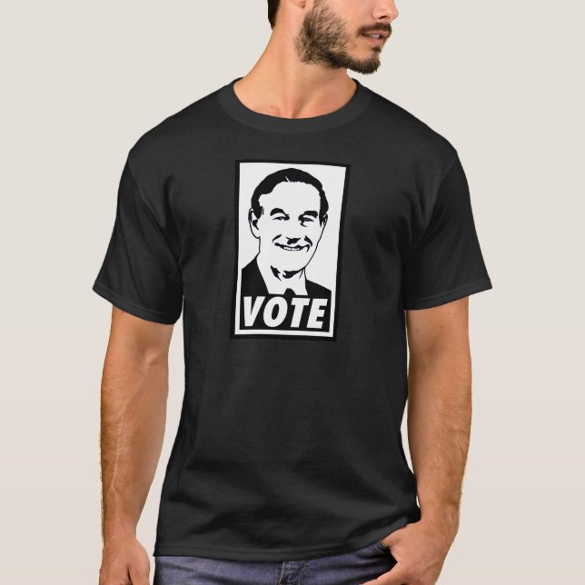 Ron Paul Vote 2012 Black T-Shirt (Front)