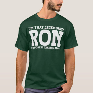 Ron Personal Name First Name Funny Ron retro T-Shirt