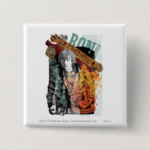 Ron Weasley Collage 1 2 Inch Square Button