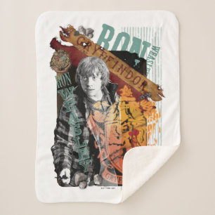 Ron Weasley Collage 1 Sherpa Blanket