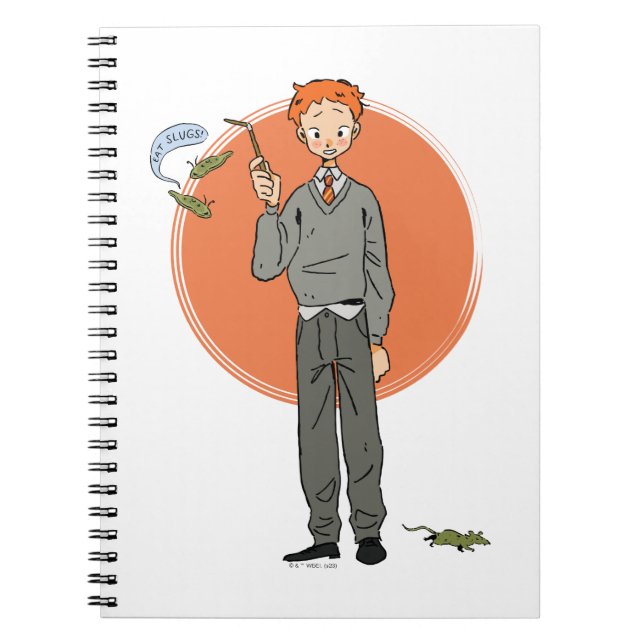 Ron Weasley Illustration "Eat Slugs" Notebook (Front)