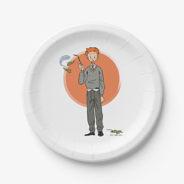 Ron Weasley Illustration "Eat Slugs" Paper Plate (Front)