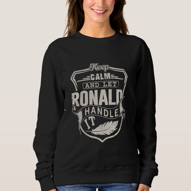 Ronald First Name Shirt Ronald Name Birthday (Front)