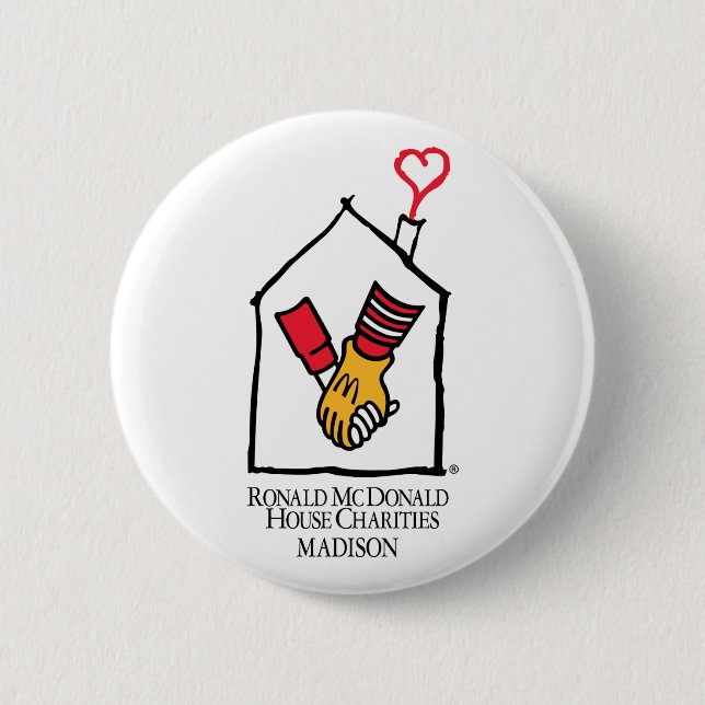 Ronald McDonald Hands 2 Inch Round Button (Front)