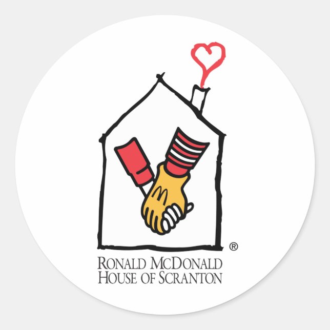 Ronald McDonald Hands Classic Round Sticker (Front)