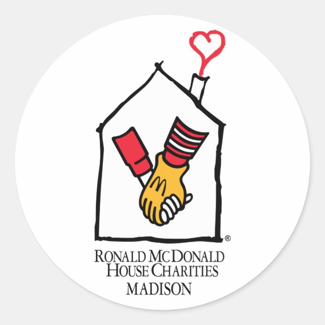 Ronald McDonald Hands Classic Round Sticker (Front)