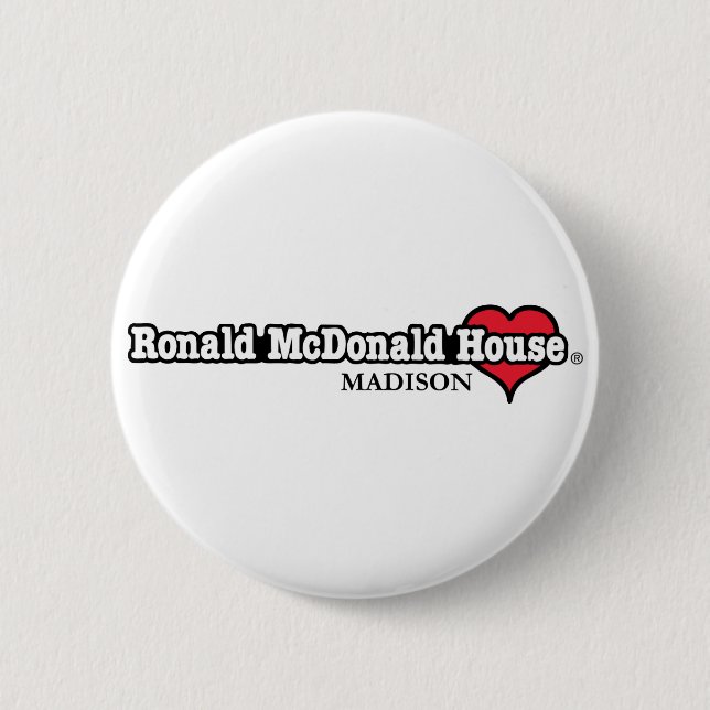 Ronald McDonald Heart 2 Inch Round Button (Front)