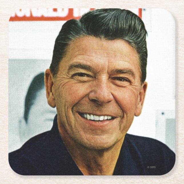 Ronald Reagan Square Paper Coaster (Front)