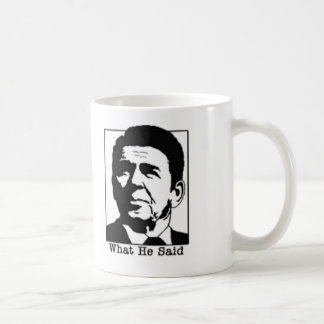 Ronald Regan - ce qui il a dit la tasse de café