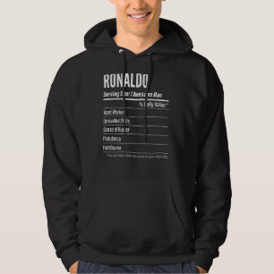 Ronaldo Serving Size Nutrition Label Calories Hoodie