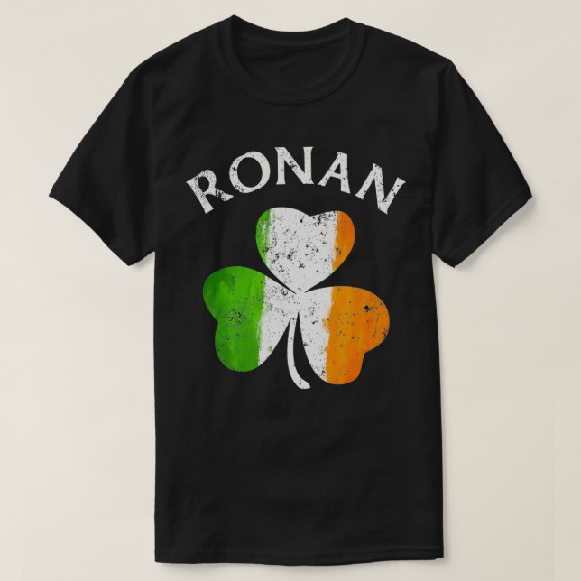 Ronan Name Gift Lucky Irish Pride  T-Shirt (Design Front)