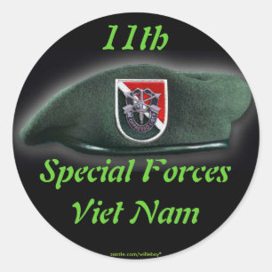Rond 11e Sticker des forces spéciales Green Berets