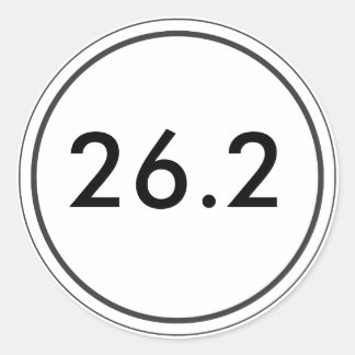 Rond 26.2 Sticker blanc
