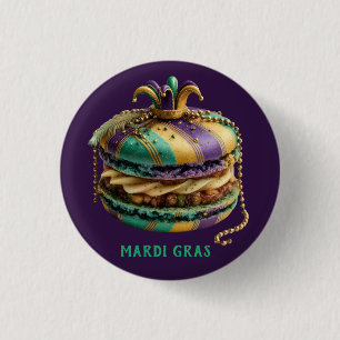 Rond 2,50 Cm Anniversaire Macaron Royal de Mardi Gras