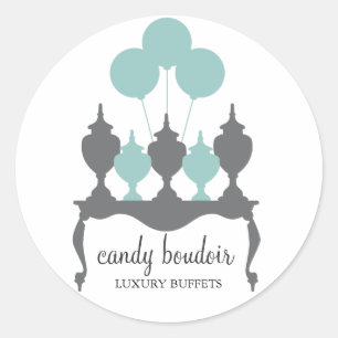 Rond 311 Candy Boudoir Rococo Robin Oeuf Bleu Sticker