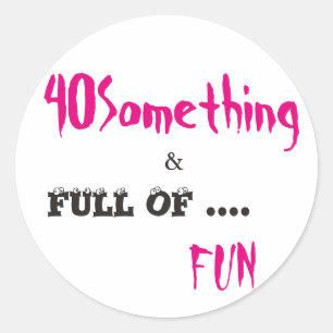 Rond 40 Sticker à usage multiple quelque chose et amusa