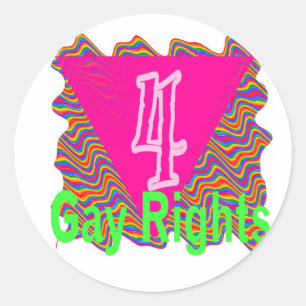 Rond 4 Gay Rights-Round Sticker