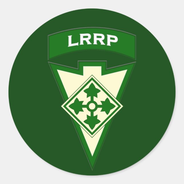 Rond 4th Infantry LRRP Recondo poche patch sticker UA (Devant)