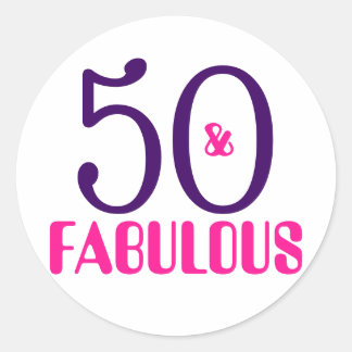 Rond 50 Et Fabuleux | Sticker pour le 50e anniversaire