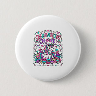 Rond 5 Cm Licorne Macaron Magie Coloré Marché Artwork