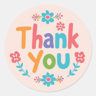 Rond A Little Flower, A Big Thank You Sticker