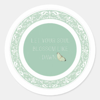 Rond Aesthetic Inspirational Quote Sticker