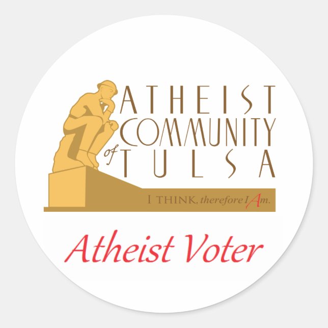 Rond AGIR Sticker "Atheist Voter" (Devant)