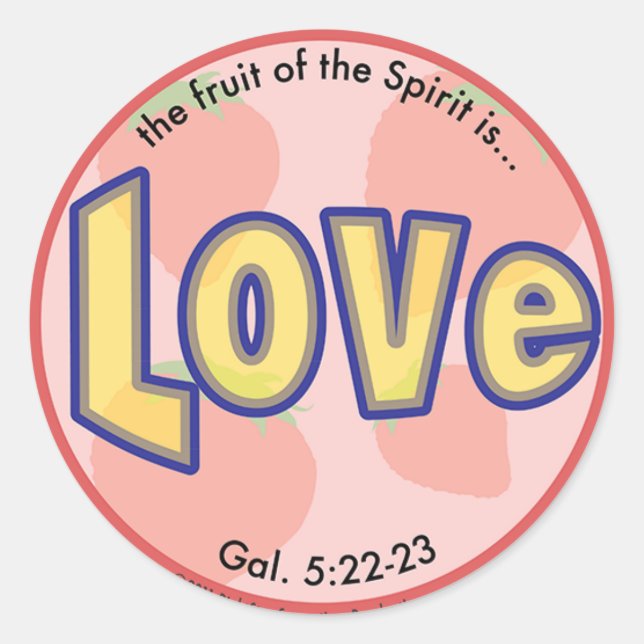 Rond Aimer Fruit of the Spirit Spots Sticker (Devant)