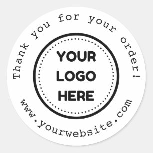 Rond Ajouter Votre Logo Sticker Moderne Minimaliste