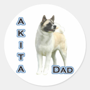 Rond Akita Dad 4 - Sticker