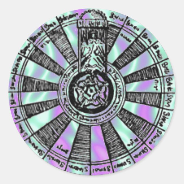 Rond Alien Green, Sticker King Arthur-Knights-Table (Devant)