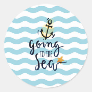 Rond Aller à la mer - Sticker d'été nautique