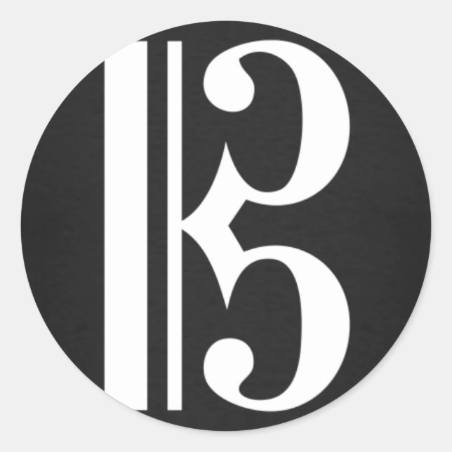 Rond Alto Clef en Sticker noir (Devant)