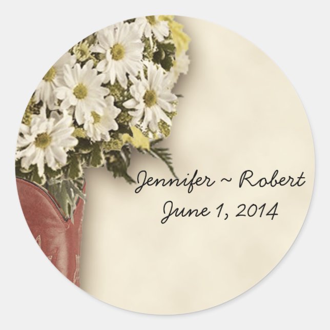 Rond Ancien Bouquet d'amorçage West Sticker à enveloppe (Devant)