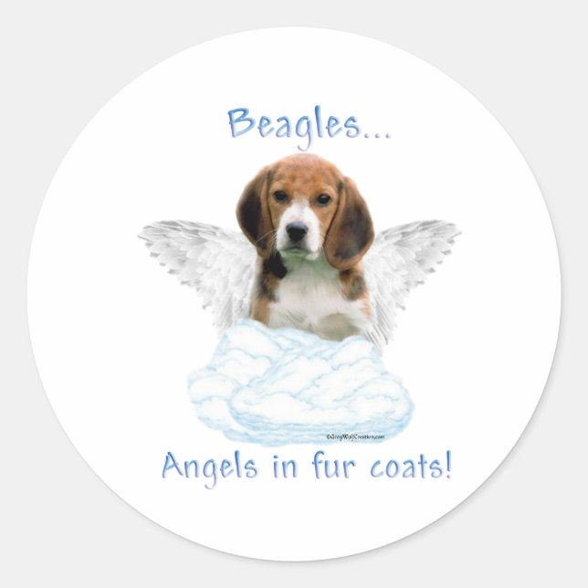 Rond Angel beagle - Sticker (Devant)