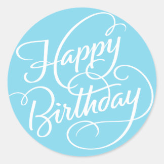 ROND ANNIVERSAIRE BLUE HAPPY | STICKER