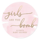 Aquarelle rose or Bombe Bombe Favoriser Sticker