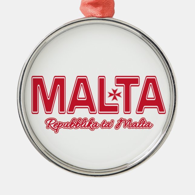 Rond Argenté MALTA ornement personnalisé (Devant)